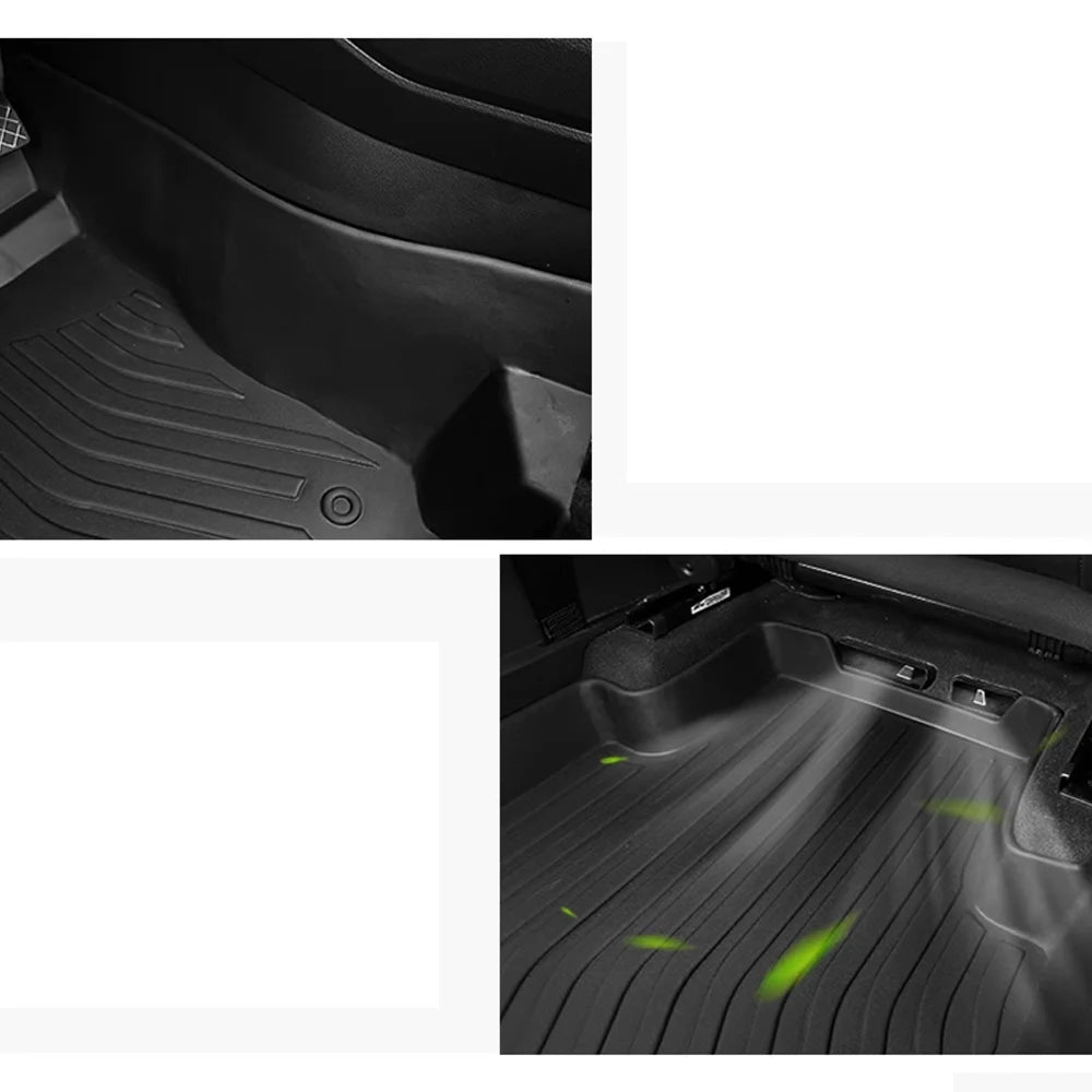 tapis sol voiture noir rayures horizontales surface rugueuse moderne résistant tapis avant arrière coffre