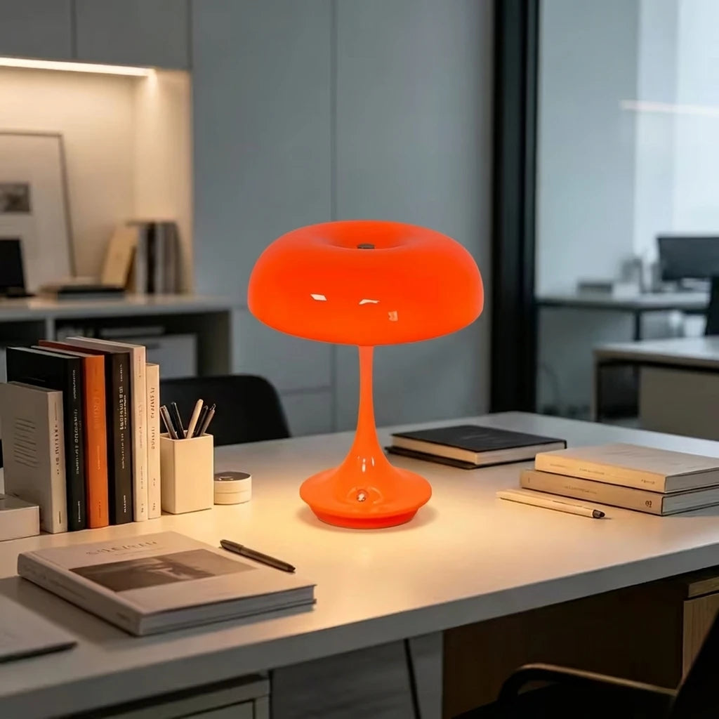 lampe table led orange moderne touch control rechargeable usb couleurs réglables chambre decoration