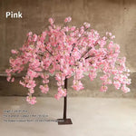décoration intérieure arbre artificiel cerise fleurs rose blanc champagne naturel élégant mariage anniversaire