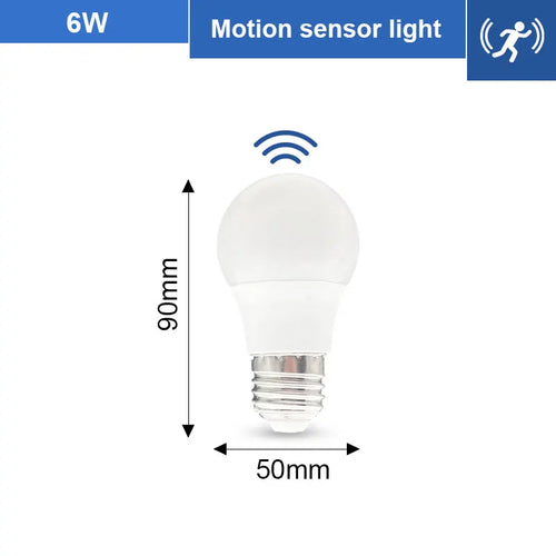 ampoule led e27 capteur mouvement radar escalier salon blanc moderne globe