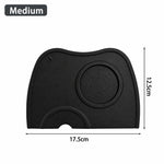 tapis tampon noir anti dérapant silicone géométrique moderne small medium large