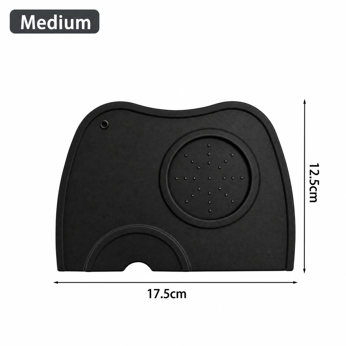 tapis tampon noir anti dérapant silicone géométrique moderne small medium large