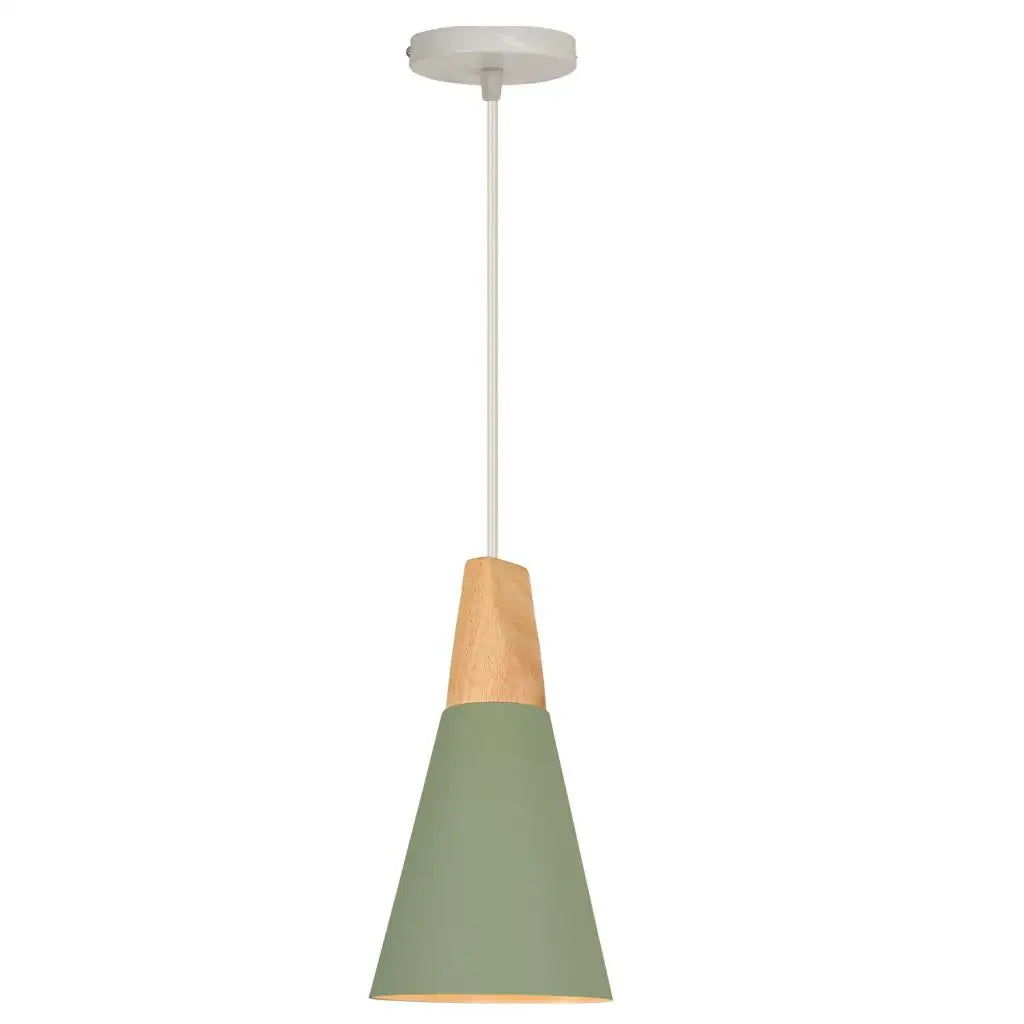 suspension lumineuse moderne vert conique câble suspendu salon chambrehôtel