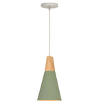 suspension lumineuse moderne vert conique câble suspendu salon chambrehôtel