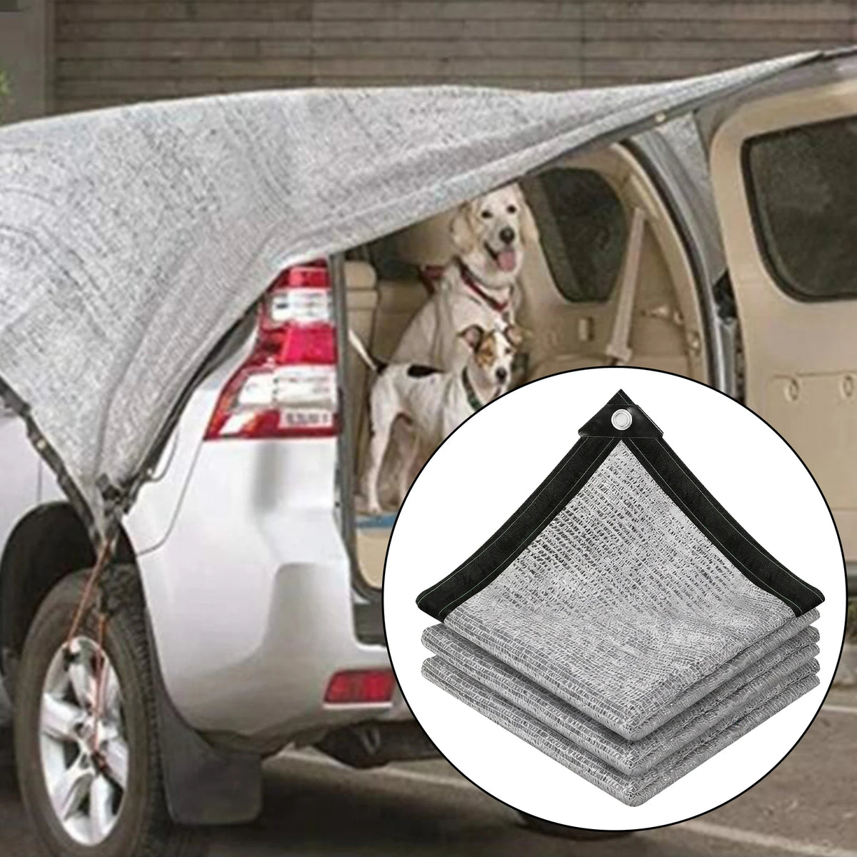 tapis protection voiture gris noir maille fine brillante moderne