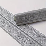 profils decoratifs adhésifs fleurs or blanc gris résistants humide chambre moderne classic