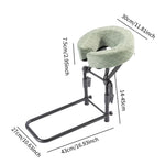 support tête massage matelas oreiller forme structure métallique réglable hauteur inclinaison minimaliste relaxation face