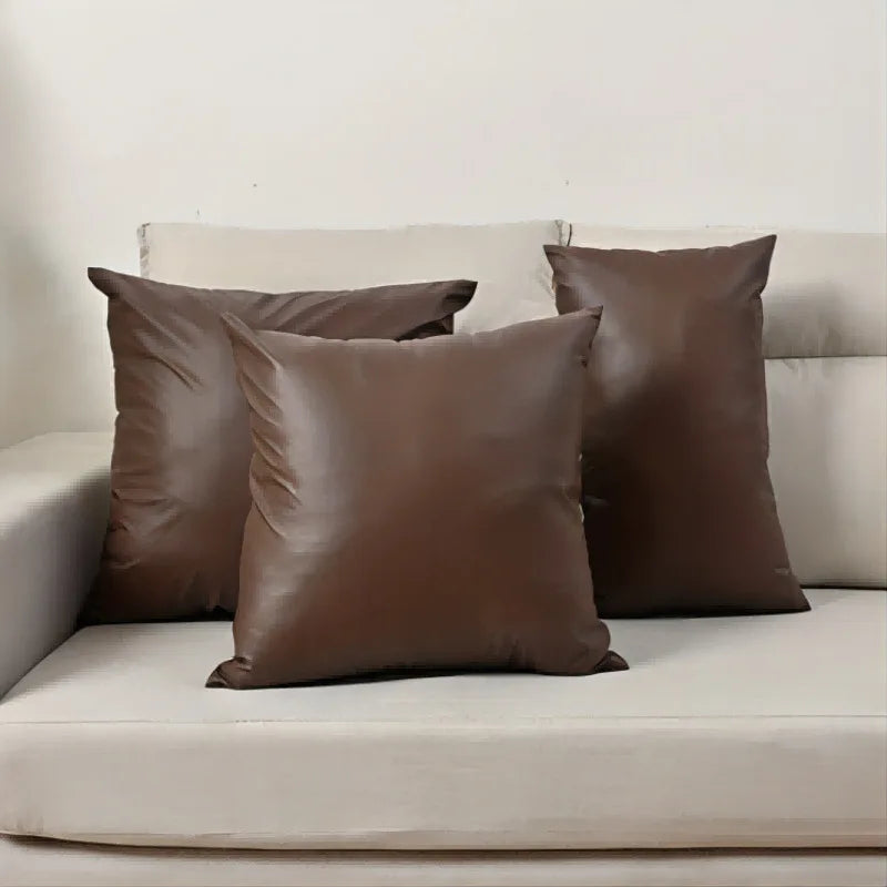 housse coussin noir texture grainée moderne adhésif lit décoration maison 50cm 30cm