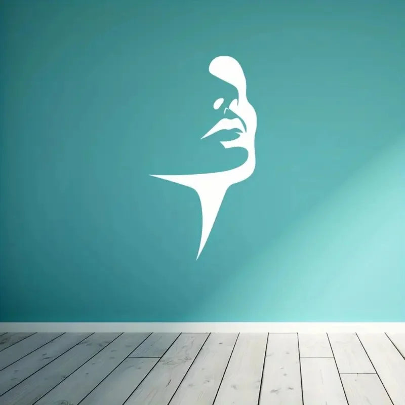pochoir stencil visage blanc minimaliste moderne artisanat bricolage bois tissu papier
