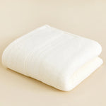 serviettes toilette coton rayées bleu blanc rose pâle absorbantes bain visage salle sport spa