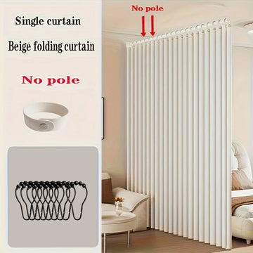 rideau plissé moderne crème plis verticaux tissu texturé opacité variable øllets tringle minimaliste 100x242cm