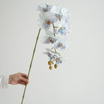 fleurs artificielles phalaenopsis têtes rose bleu violet blanc vertclair decoration interieur