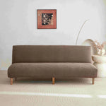 housse canapé lit couverture polyester feuilles palmier moderne gris opaque lavable machine