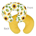coussin allaitement forme polyester coton motif floral moderne orange opacité fixations voyage bébés