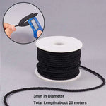 corde nylon noire tissée 100 yards corde blanche lisse utilitaire moderne 1.5mm