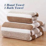 serviettes bain ultra douces super absorbantes séchage rapide rayures horizontales modernes gris blanc vert