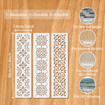 stencils blancs floraux opaques peinture murale artisanale décoration diy 7.6cm 30cm