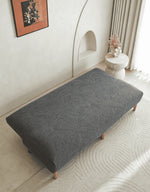 housse canapé lit couverture polyester feuilles palmier moderne gris opaque lavable machine