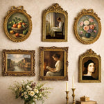 cadres decoratifs or noir classique baroque fleurs paysages portraits details floraux clips vases bougies