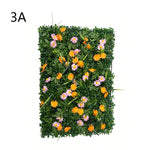 panneau végétal artificiel herbe feuilles fleurs moderne décoration extérieur opacité vert maison