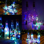 guirlande lumineuse solaire 20 led or noir moderne 2m adhésif transparent