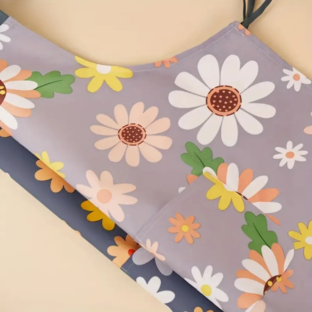 tablier cuisine imperméable fleurs colorées poche ajustable gris rose moderne
