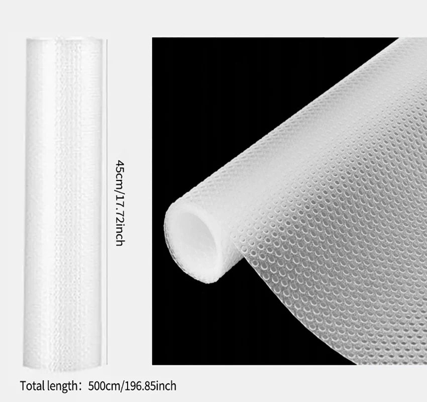 tapis protection meuble moderne adhésif blanc translucide points réguliers respectueux environnement 30x150cm