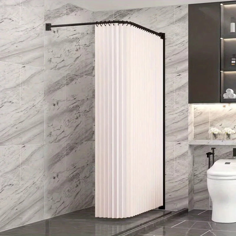 rideau douche plissé moderne beige bleu marine noir opaque 100x180cm 120x200cm 150x200cm