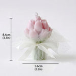 bougie parfumée tulipes relief rouge jaune rose blanc cire soja aromathérapie décoration romantique