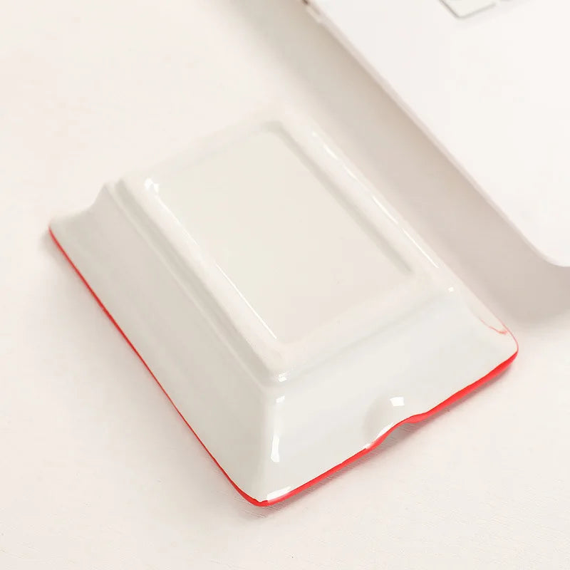 cendrier céramique blanc rouge carte cœur classique poker salon ornement cadeau homme erotique