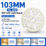 lot panneaux led ronds plafonnier rénovation blanc chaud froid montage