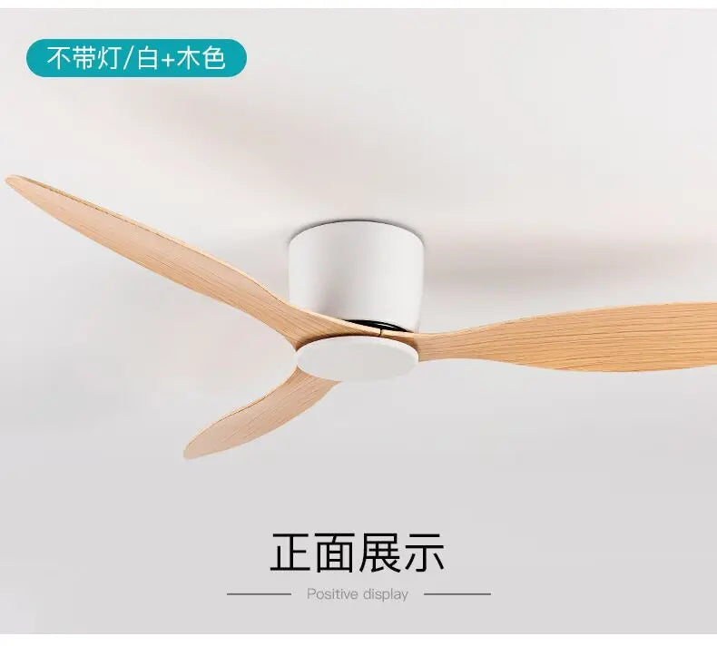 ventilateur led moderne blanc bois 42 52 pouces télécommande lumières reversible