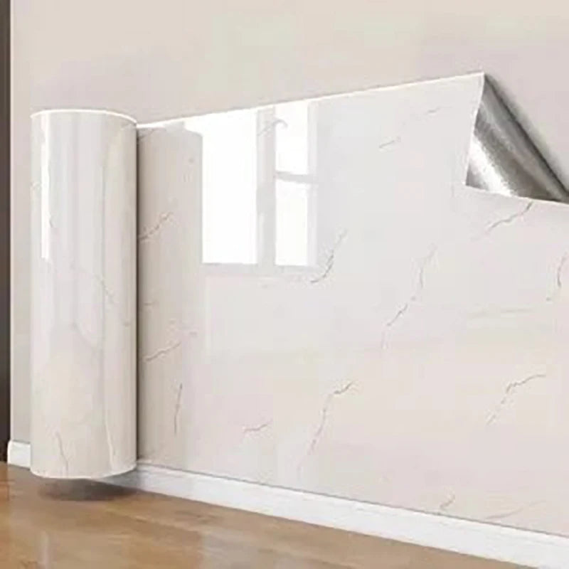 papier peint marbre blanc gris moderne adhésif décoration chambre salon diy pvc auto collant