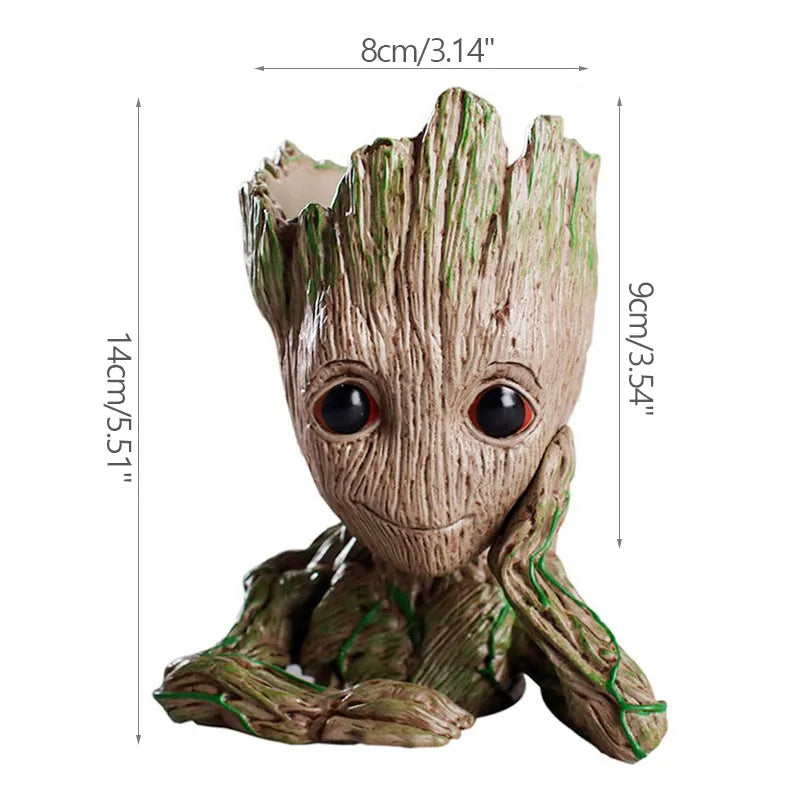 vase decoratif groot personnages marvel pot plante texturé oiseau miniature