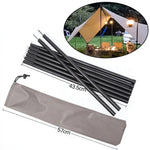 Poteaux utilisés pour une tente de camping en plein air