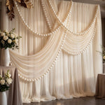 blanches opaques classiques mariage anniversaire décoration suspendue aiguille fil rondes lisses 100pcs 15m