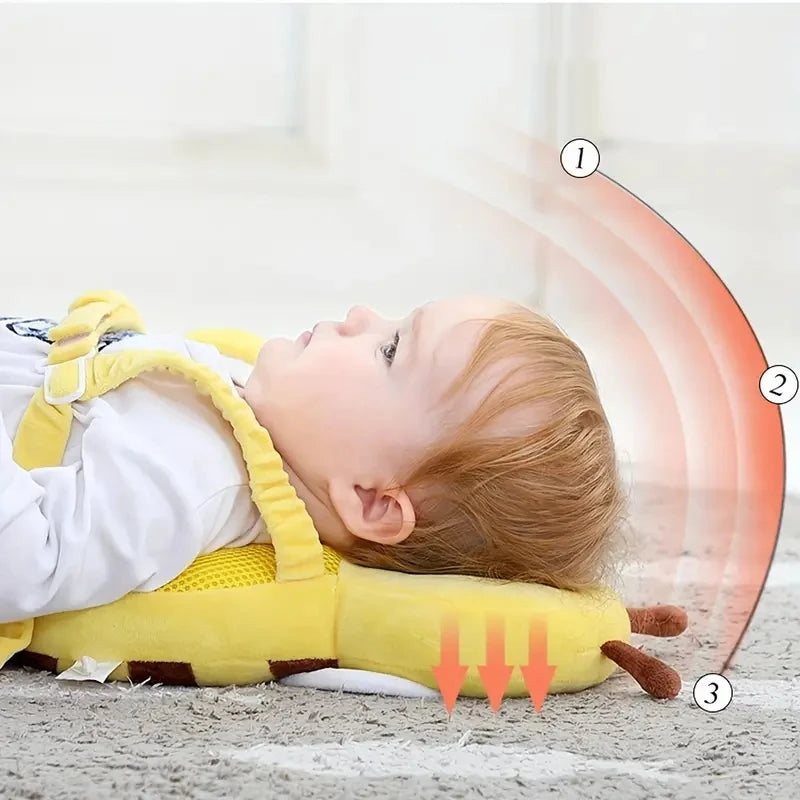 coussin protection bébé jaune abeille ceinture sécurité ajustable doux moelleux 33cm 20cm