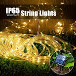 guirlande lumineuse solaire led multicolore moderne 7m 50leds 12m 100ledsextérieur festive decoration noel