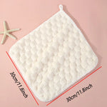 serviettes toilette pièces essuie mains polyester carré moderne douces bouclées anneau métallique gris rose