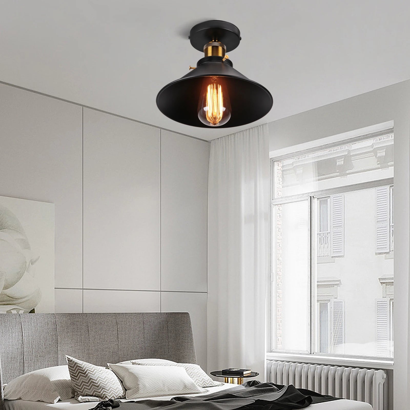 Applique murale moderne fixée au mur dans un intérieur nordique