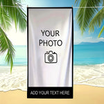 serviette plage microfibre rapide sèche imprimée photo personnelle blanc moderne absorption haute machine lavable