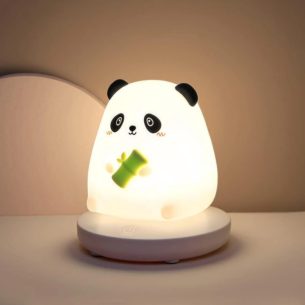 veilleuse animale rechargeable usb interrupteur tactile moderne nuit chambre blanc rose.orange.vert