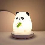 veilleuse animale rechargeable usb interrupteur tactile moderne nuit chambre blanc rose.orange.vert