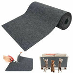 tapis gris uni adhésif feutre polyester intérieur moderne 300cm 40cm