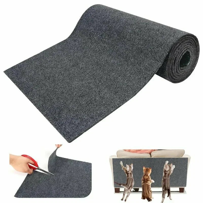 tapis gris uni adhésif feutre polyester intérieur moderne 300cm 40cm