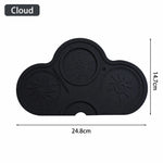 tapis tampon noir anti dérapant silicone géométrique moderne small medium large