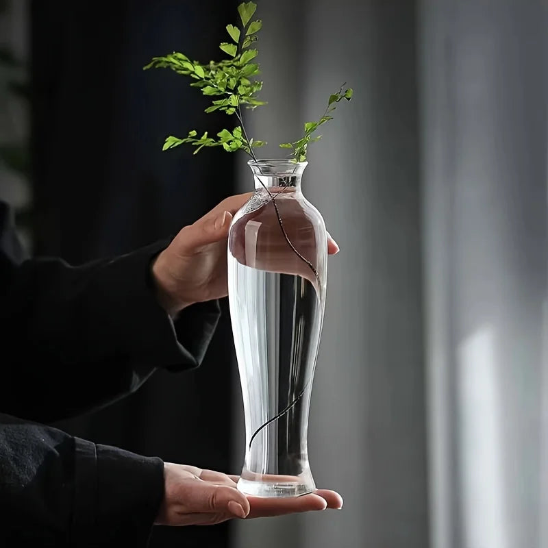 vases transparents modernes minimalistes arrangements floraux table zen