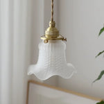 lampe suspendue blanc translucide rayures verticales classique base lampe chambre cuisine