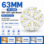 lot panneaux led ronds plafonnier rénovation blanc chaud froid montage