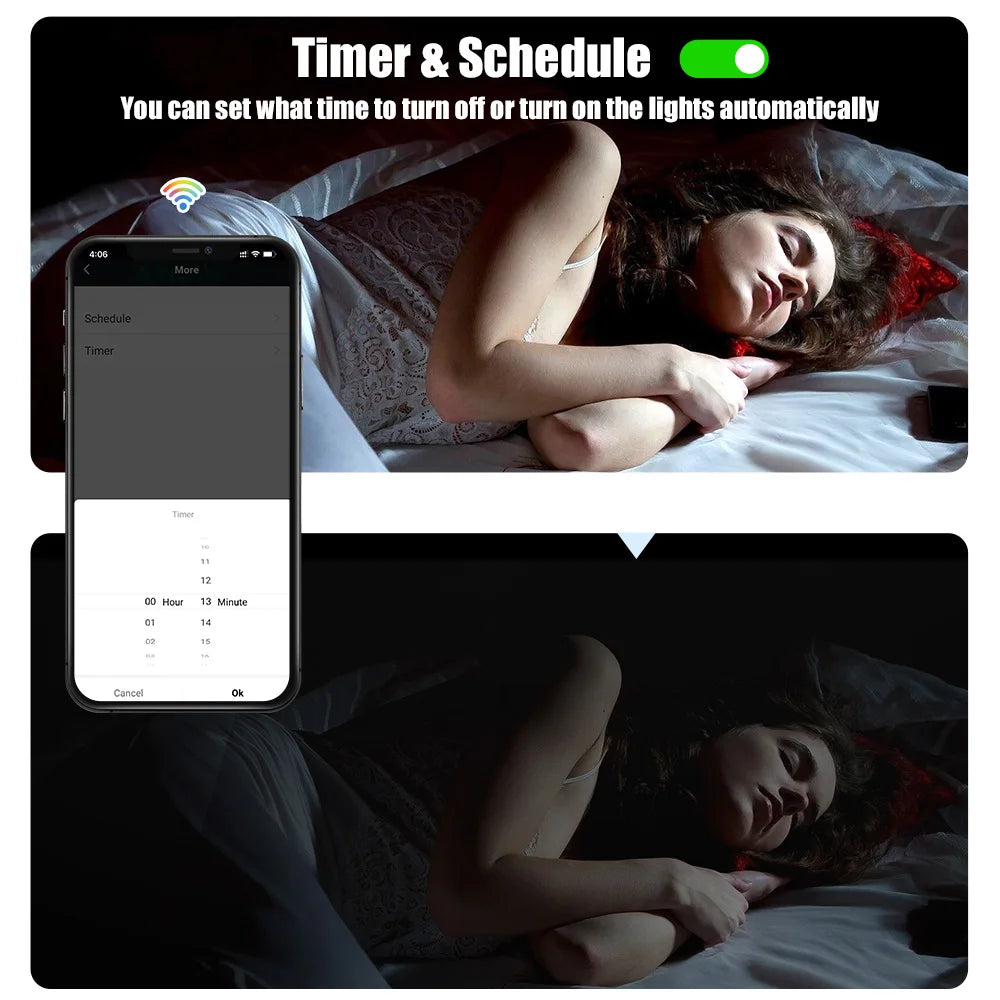 ampoules led intelligentes gu10 rgb blanc modernes controle zigbee app mobile 5w 249 2000lm
